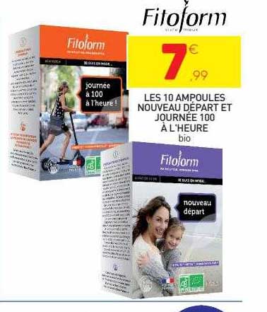 les 10 ampoules nouveau départ et journée 100 à l'heure fitoform