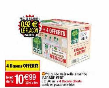 liquide vaisselle amande l'arbre vert