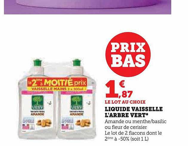 liquide vaisselle l'arbre vert