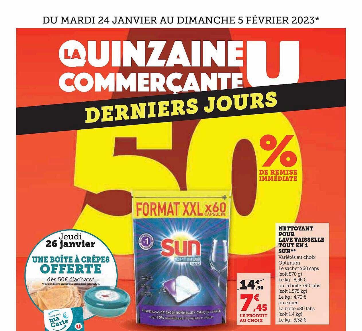 nettoyant pour lave vaisselle tout en 1 sun