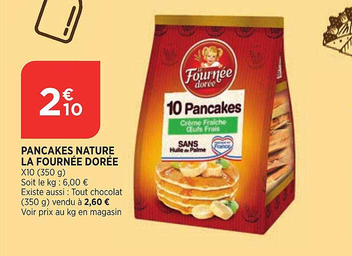 pancakes nature la fournée dorée