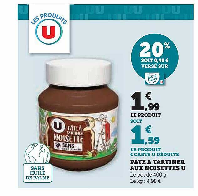 Pâte à Tartiner Aux Noisettes U