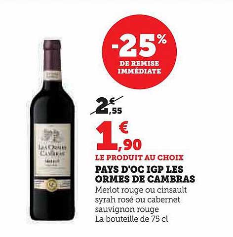 pays d'oc igp les ormes de cambras