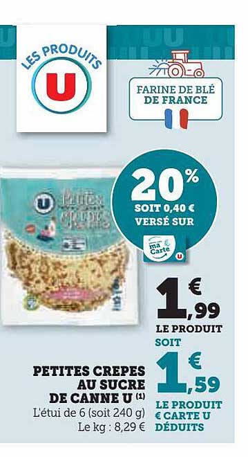 petites crêpes au sucre de canne u