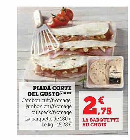 piada corte del gusto