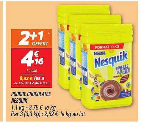 poudre chocolatée nesquik