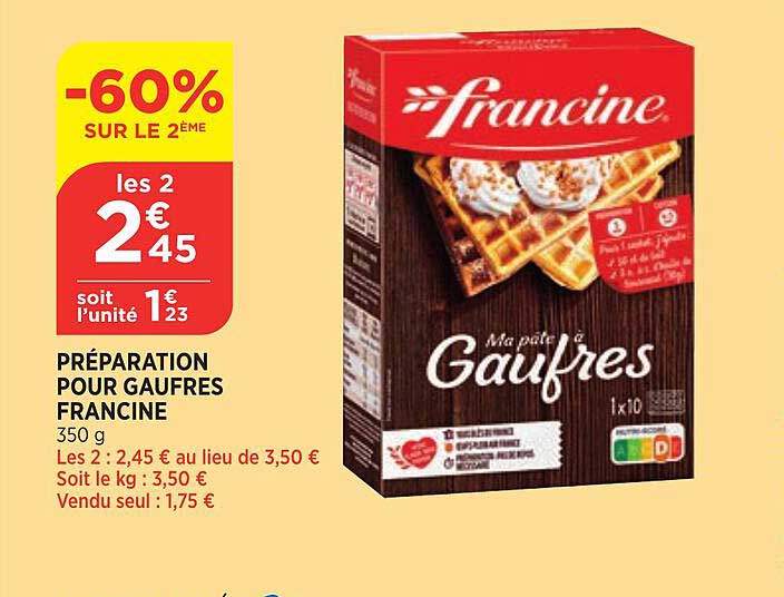 Préparation Pour Gaufres Francine