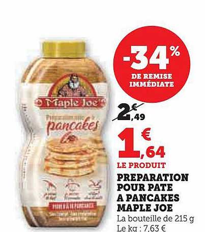préparation pour pâte à pancakes maple joe