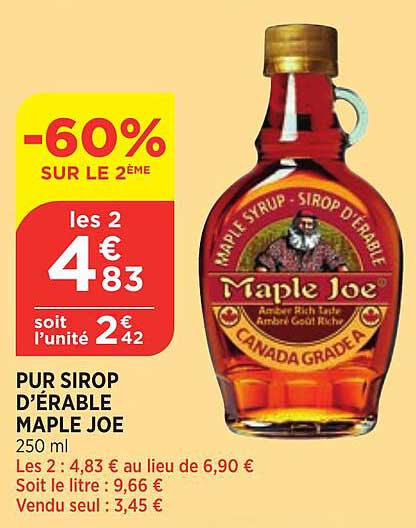 pur sirop d'érable maple joe