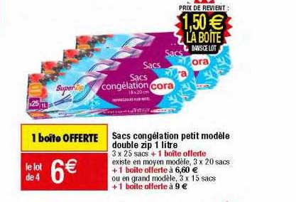 sacs congélation petit modèle double zip 1 litre