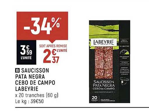saucisson pata negra cebo de campo labeyrie