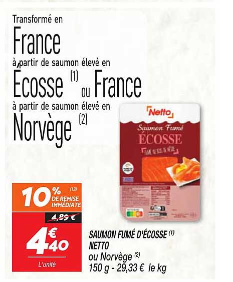 Saumon Fumé D'écosse Netto