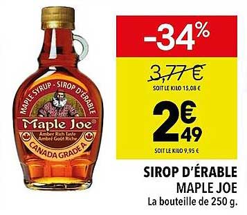 sirop d'érble maple joe