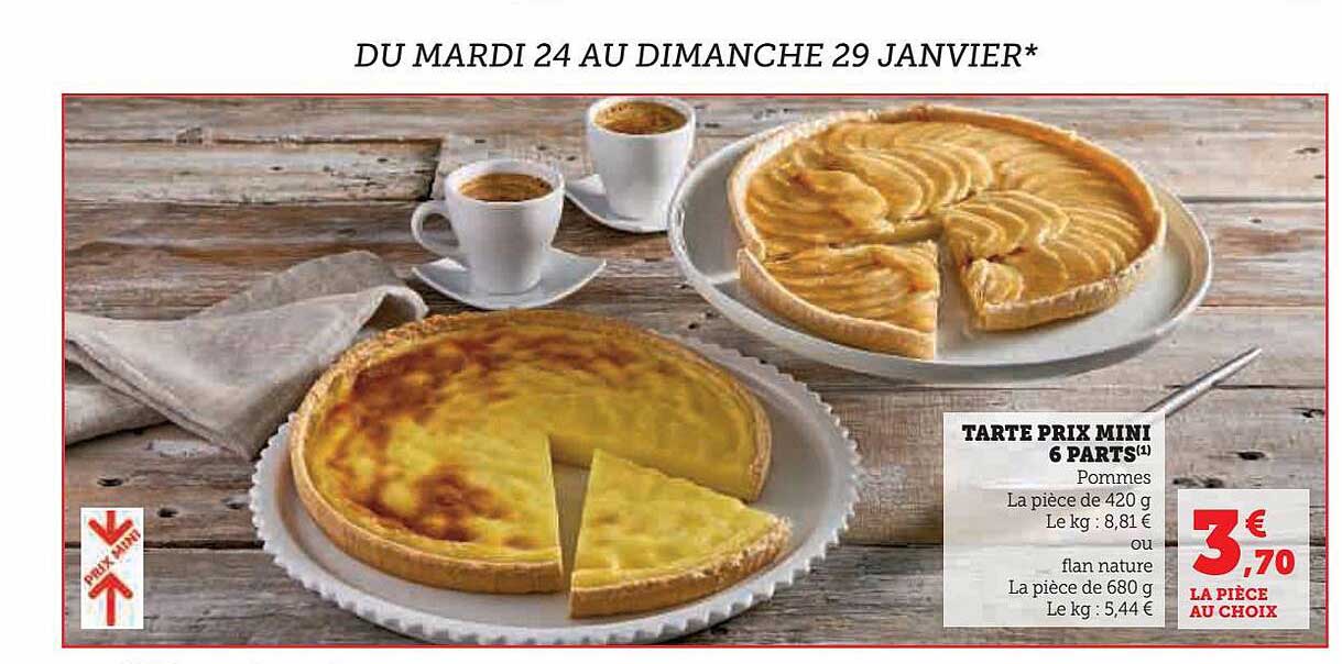 tarte prix mini 6 parts