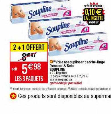 voile assouplissant sèche-linge douceur & soin soupline