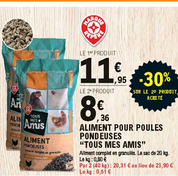 aliment pour poules pondeuses "tous mes amis"