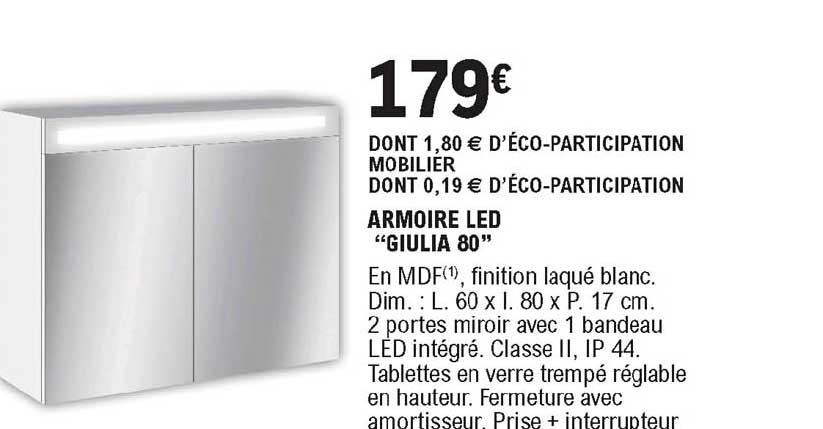 armoire led "giulia 80"