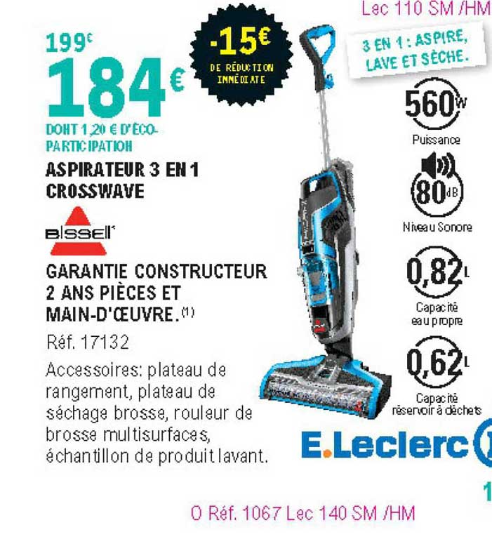 Aspirateur 3 En 1 Crosswave Bissell