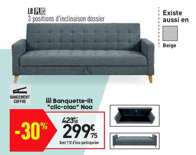 banquette-lit "clic-clac" noa