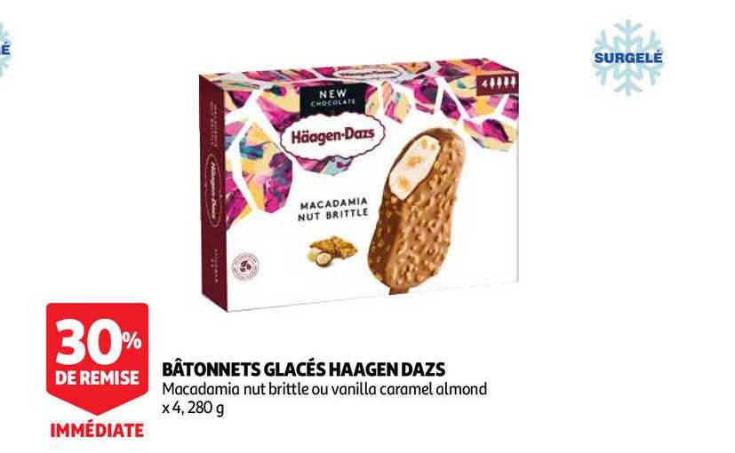 bâtonnets glacés häagen-dazs