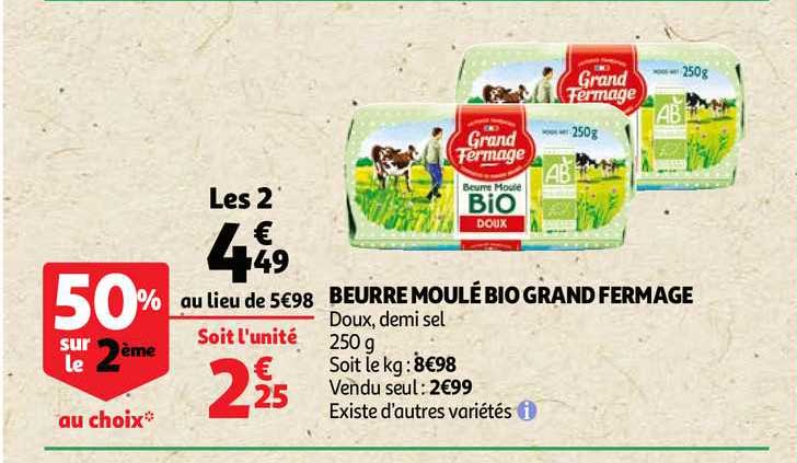 Beurre Moulé Bio Grand Fermage
