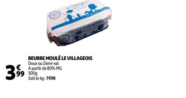 beurre moulé le villageois