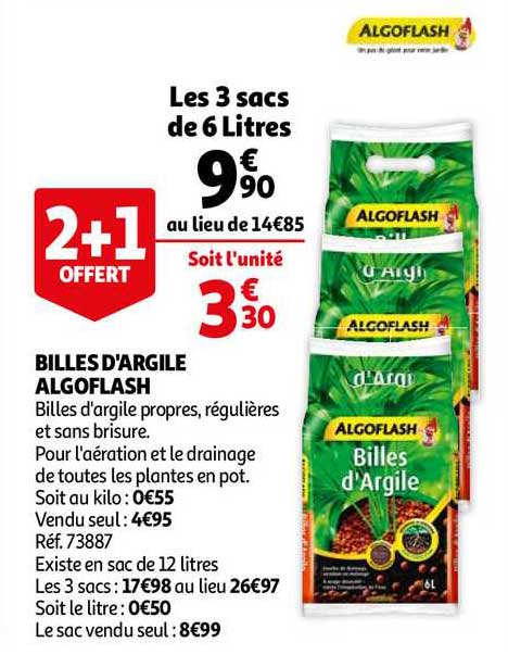 billes d'argile algoflash