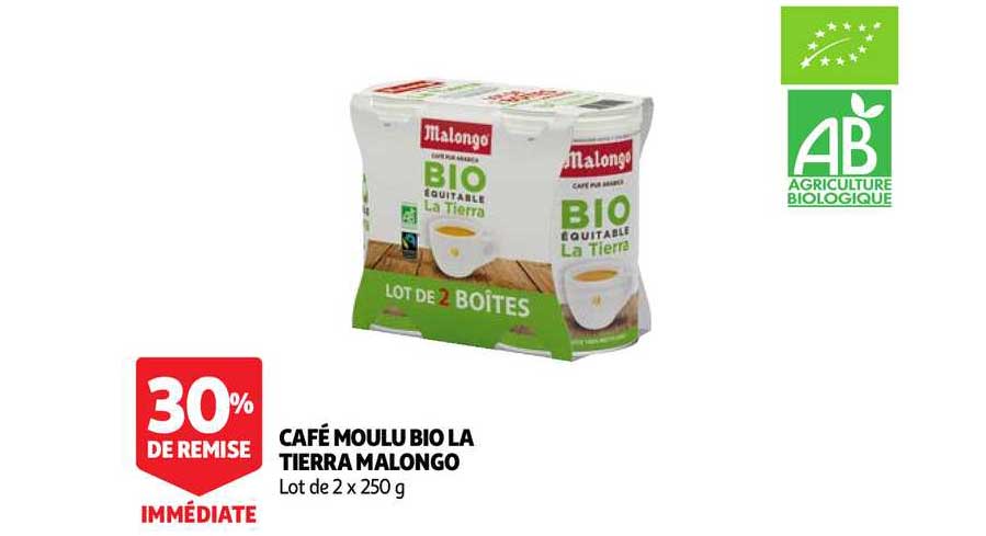 café moulu bio la tierra malongo