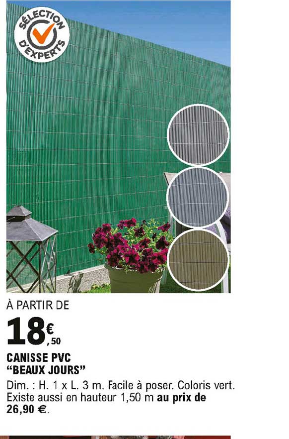 canisse pvc beaux jours