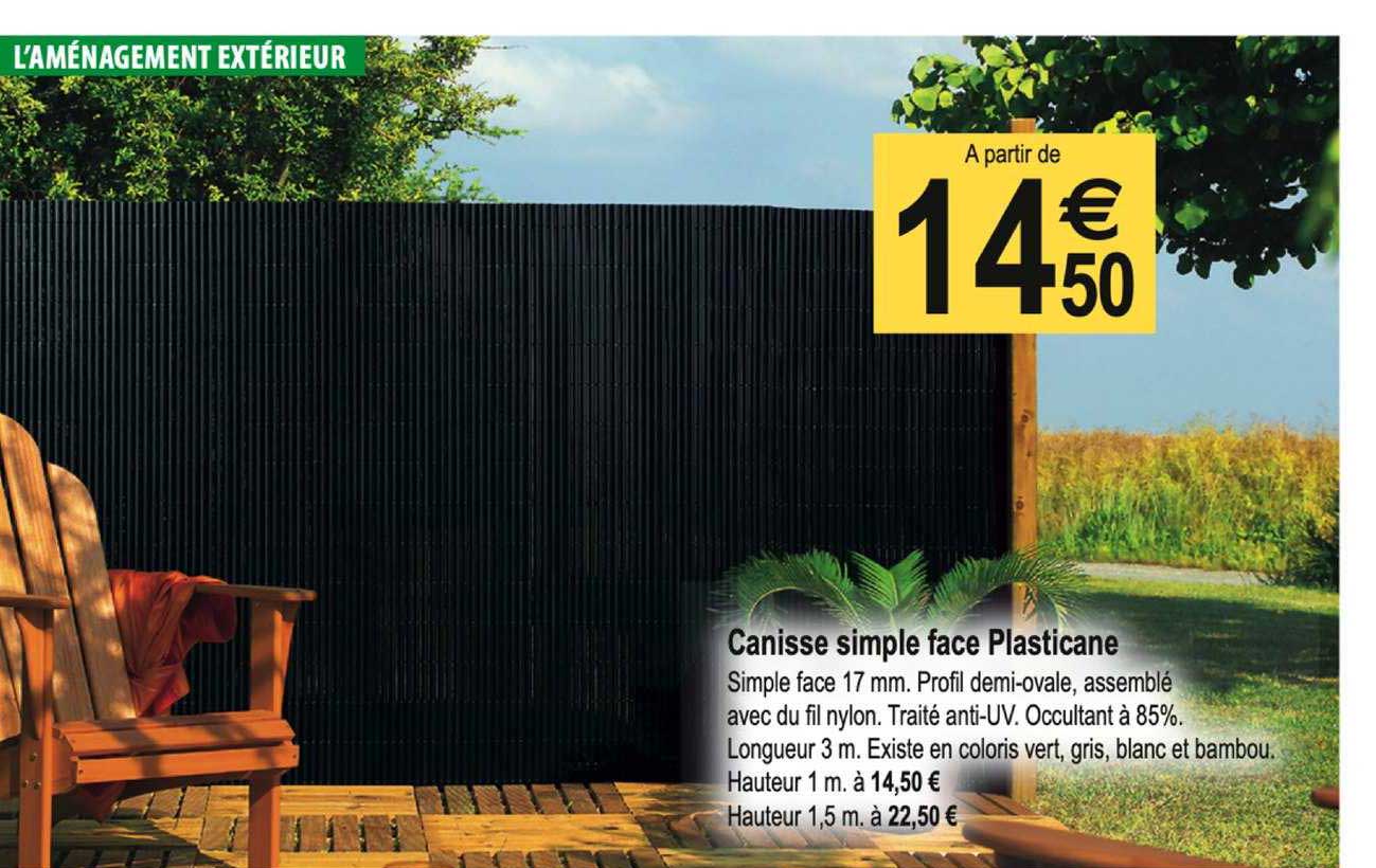 canisse simple face plasticane