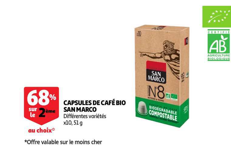 capsules de café bio san marco
