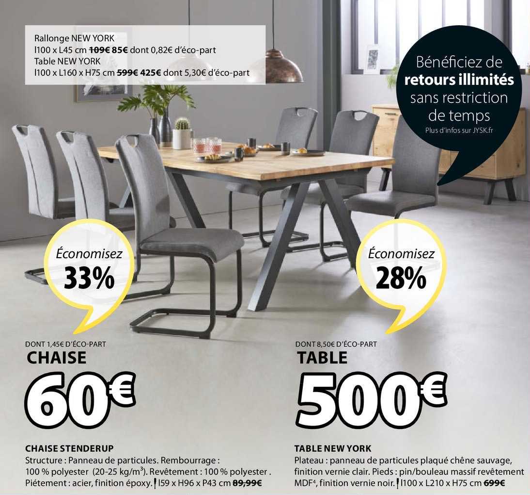 chaise stenderup, table new york