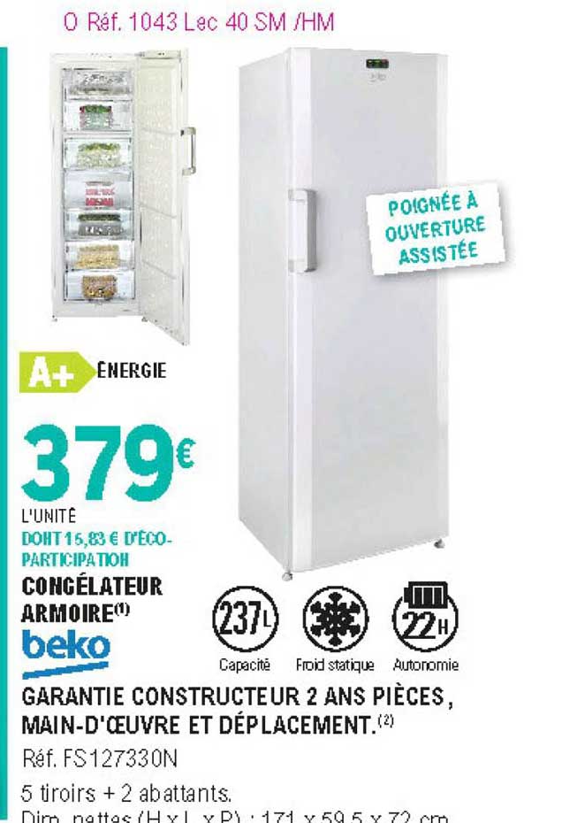 Congélateur Armoire Beko