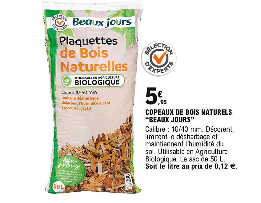 copeaux de bois naturels beaux jours