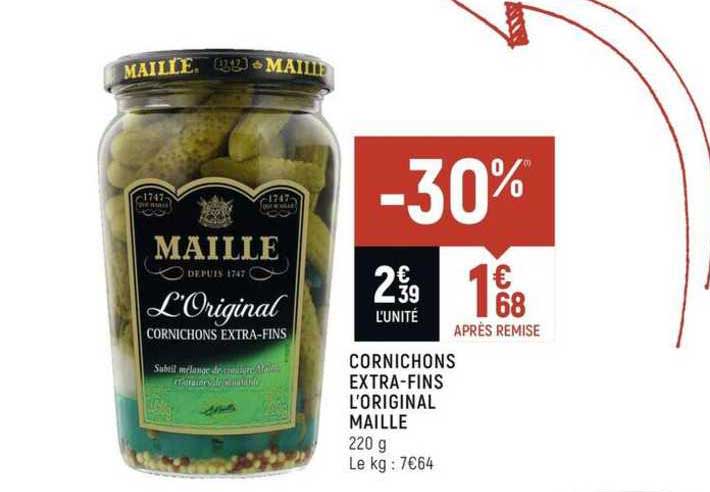 cornichons extra-fins l'original maille