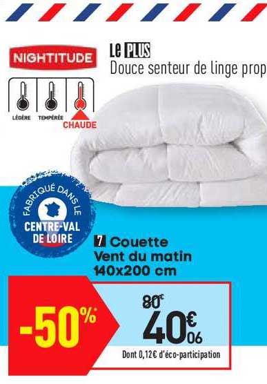 couette vent du matin 140 x 200 cm