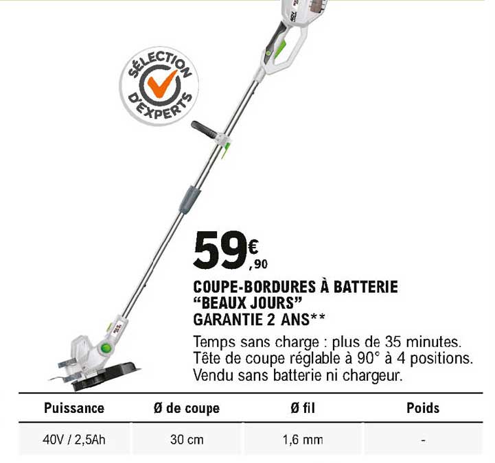 coupe bordures à batterie beaux jours