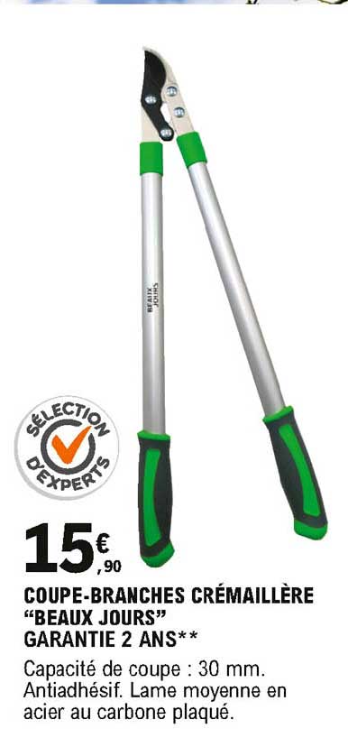 coupe branches crémaillère beaux jours