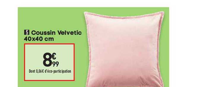 coussin velvetic 40 x 40 cm