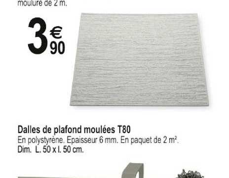 dalles de plafond moulées t80