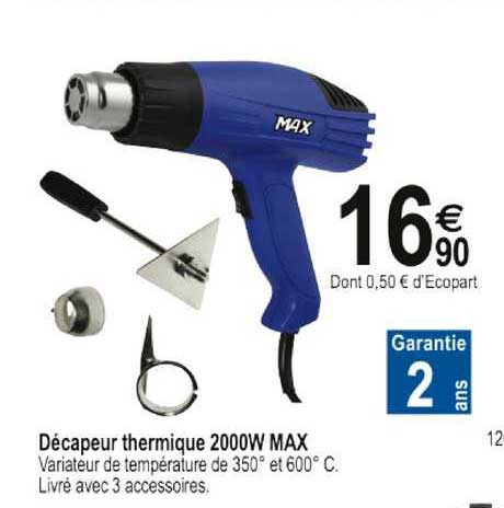 décapeur thermique 2000w max