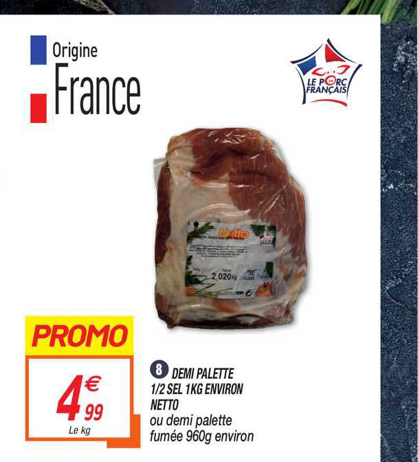 demi palette 1-2 sel 1 kg environ netto