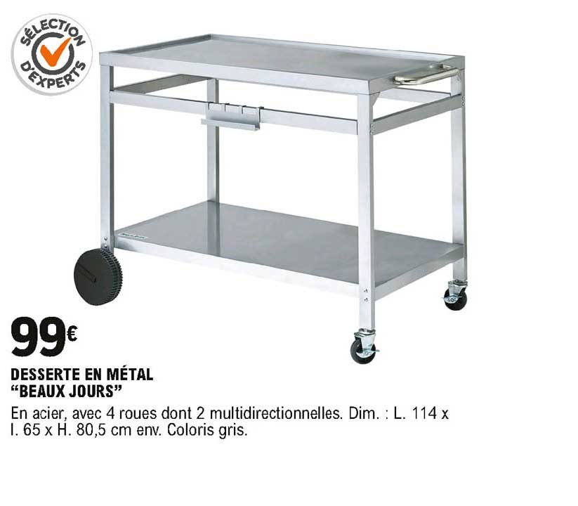 desserte en métal beaux jours