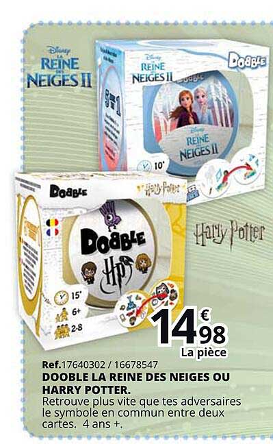dooble la reine des neiges ou harry potter