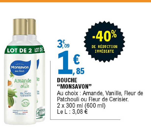 Douche "monsavon"