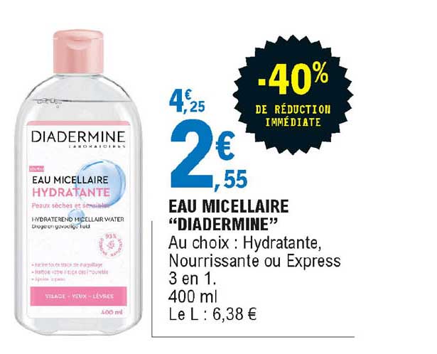 Eau Micellaire "diadermine"