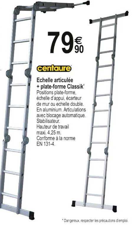 échelle articulée + plate-forme classik'