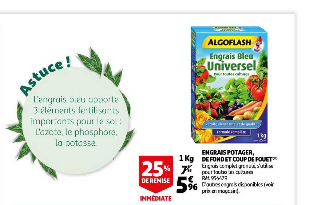 engrais potager, de fond et coup de fouet algoflash