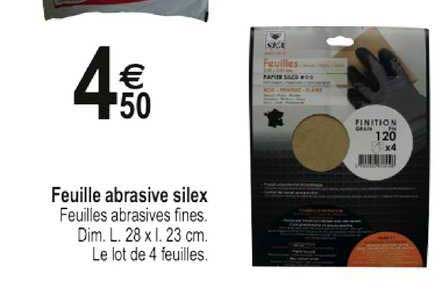 feuille abrasive silex