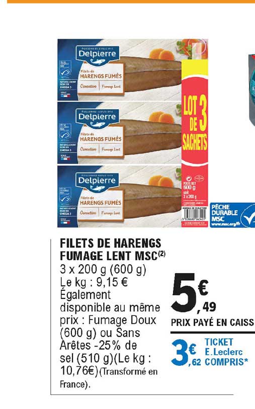 filets de harengs fumage lent msc